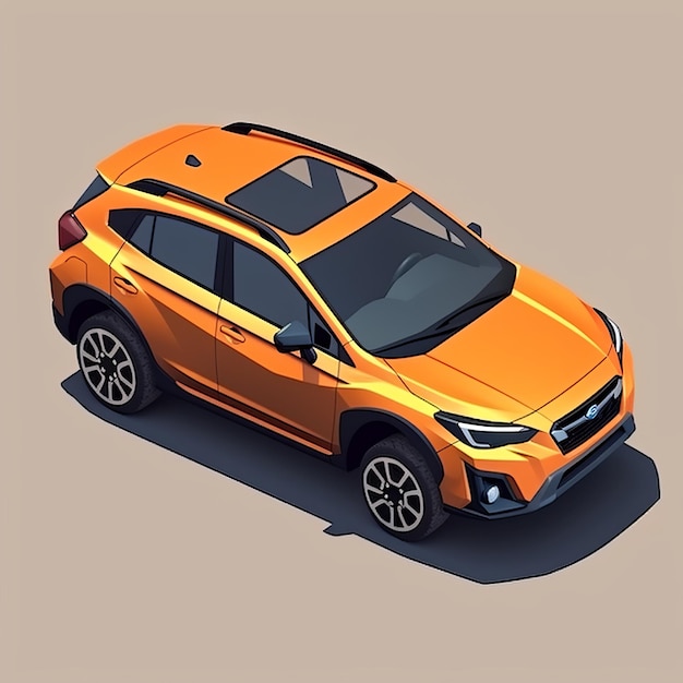 Subaru Crosstrek en vista isométrica