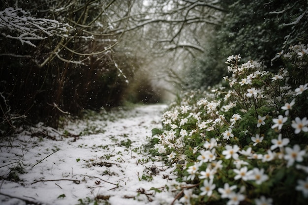 Súbita e inesperada ola de frío a principios de la primavera clima frío clima estropeado viento de nieve madrugada fría escarcha ciudades y calles vacías paisajes nevados desolación sombría