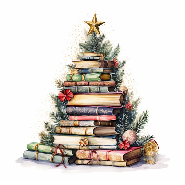 Sublimación del árbol del libro de Navidad