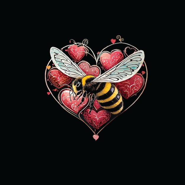 Sublimación del día de San Valentín de las abejas