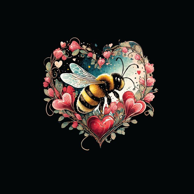 Sublimación del día de San Valentín de las abejas