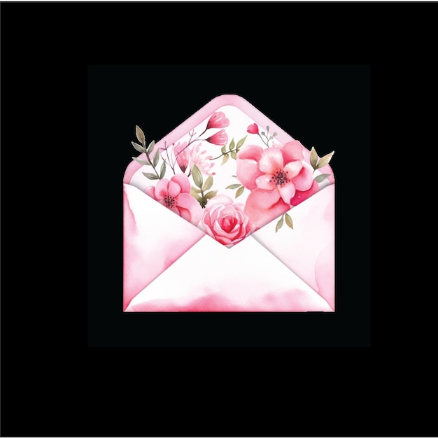 Sublimación de los sobres de San Valentín rosado Clipart
