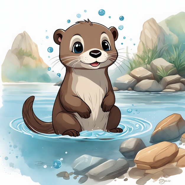 Sublimations-Clipart für Otter