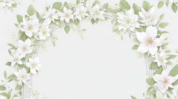 Sublime Simplicity Minimal Floral Vector Background Cover com Arco Artístico