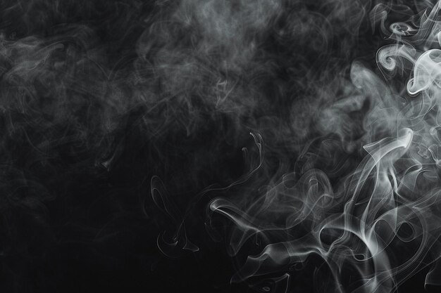 Foto sublimes haz de humo en un telón de fondo oscuro minimalista