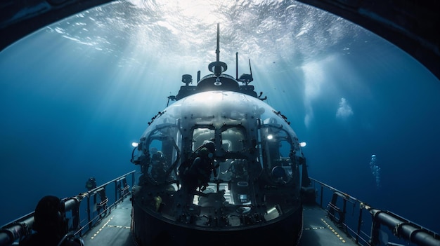 Foto submarino de aguas profundas