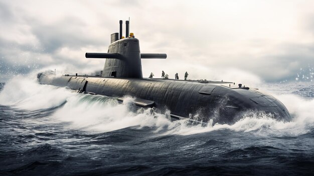 Foto submarino sumergido que explora las profundidades oceánicas generado por ia