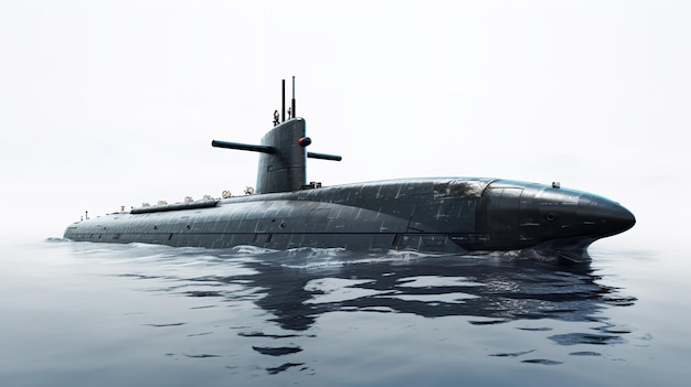 Submarino sumergido que explora las profundidades oceánicas generado por IA