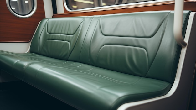 Subway-Zug-Sitz-Close-Up zeigt Armlehnen-Details KI generiert
