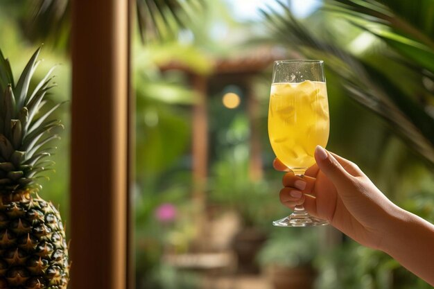 suco de abacaxi fresco em fundo branco fotografia de imagem de suco de Abacaxi