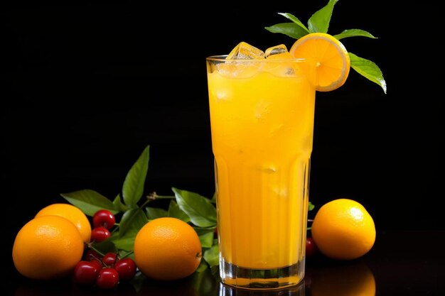 Suco de frutas de mango, cítricos e tangos