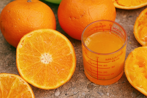 Foto suco de laranja e sal