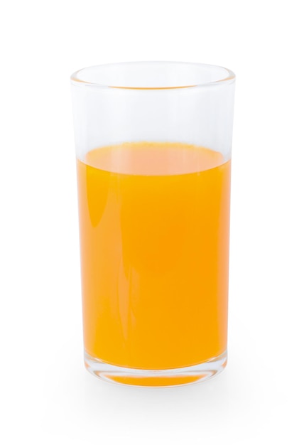 suco de laranja em fundo branco