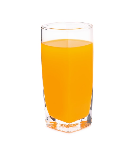 Suco de laranja isolado no branco.