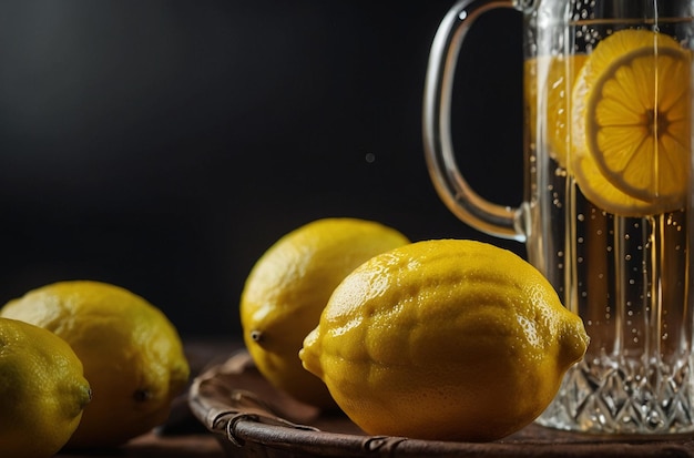 Suco de limão em um jarro elegante