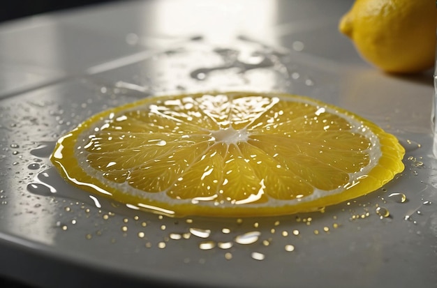 Suco de limão sendo usado para limpar a cozinha