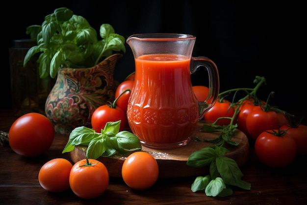 Suco de Tomate delicioso Suco de tomate fotografia de imagens