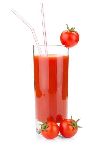 Suco de tomate em um copo