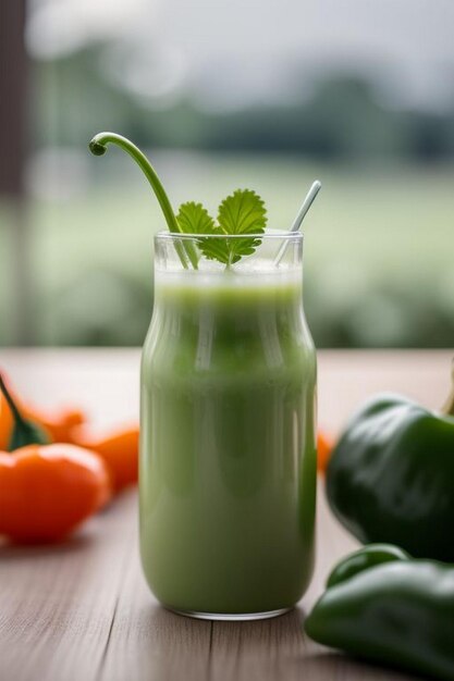 Suco saudável de beterraba, limão e pimentão