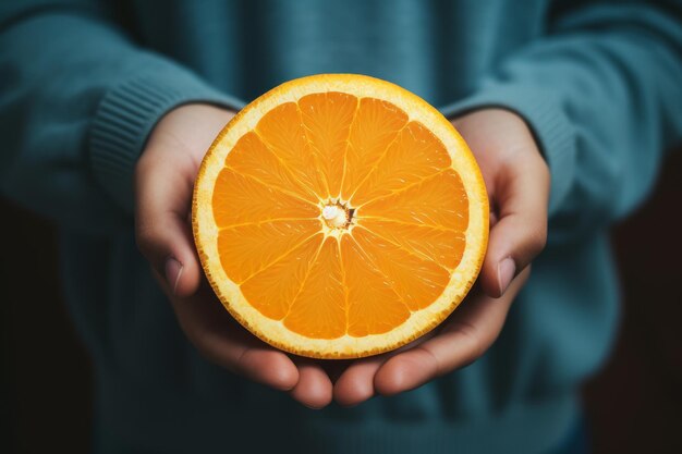 Sucoso y vibrante Un encuentro enigmático con un cítrico naranja