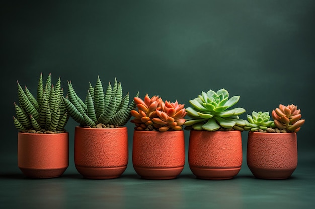 Foto suculentas en olla de la especie euphorbia trigona