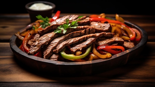 Suculentas tiras de bistec chamuscadas a la perfección con un delicioso aroma y un sabroso sabor.