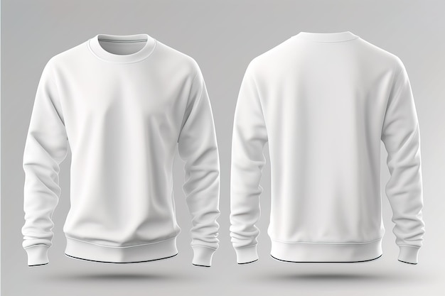 Sudadera en blanco para hombre plantilla color blanco ropa