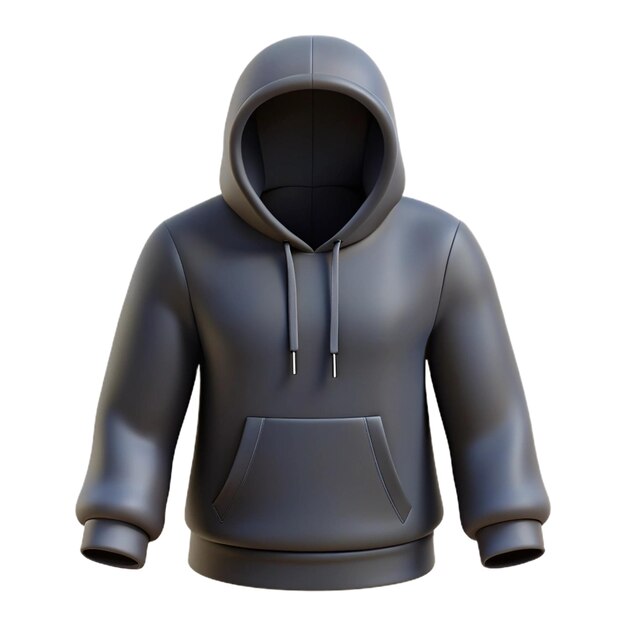 La sudadera con capucha en el elemento 3D
