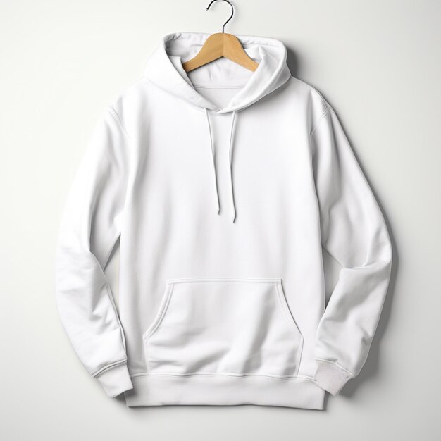 sudadera con capucha con estampado sudadera de manga larga blanca de alta calidad