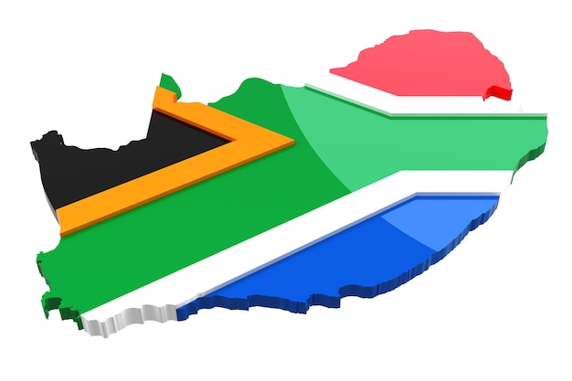 Sudáfrica - mapa y bandera
