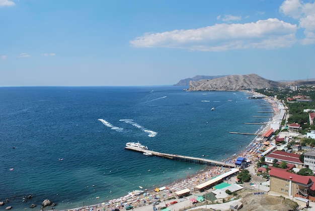 Sudak-Stadt auf der Krim, Ukraine