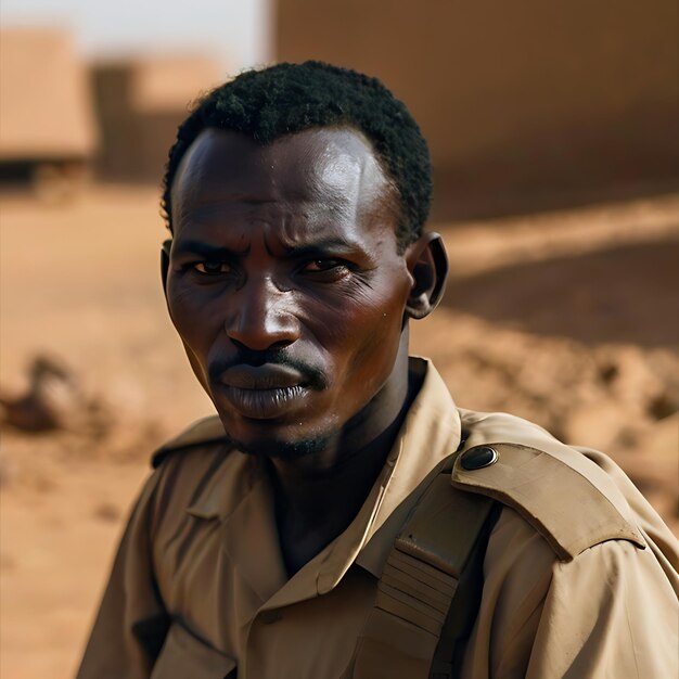 Sudanischer Soldat, der von KI generiert wurde