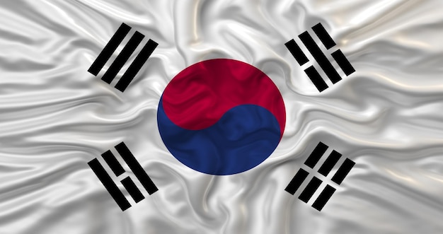 Südkoreanische Wellenflagge.