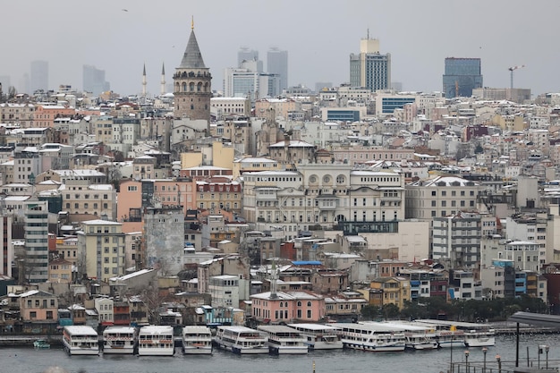 Süleymaniye Bad Dächer und Galata-Viertel in Istanbul Türkei