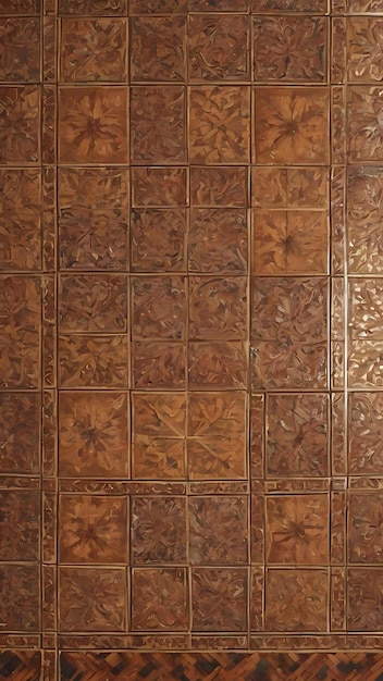 Foto suelo de azulejos con detalles marrones