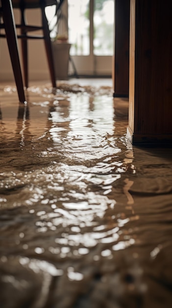 Suelo inundado en casa IA generativa