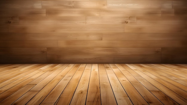 Foto suelo de madera con pared de madera y fondo de textura de suelo de madera