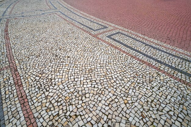 Foto suelo de mosaico en dresde en la plaza theaterplatz