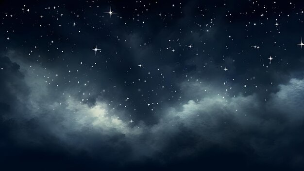 Sueña con un cielo degradado en la noche, idea para un fondo de pantalla de fantasía.
