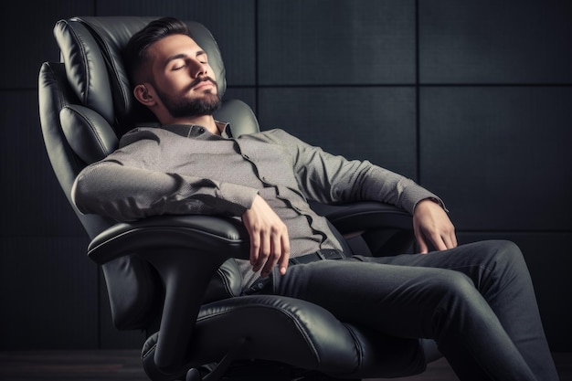 Sueño cansado dormir persona hombre de negocios caucásico oficina empleado empresario gerente jefe