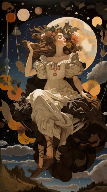 Foto los sueños desatados surrealismo celestial venus de las hadas una fusión de boticelli y da de víctor mosquera