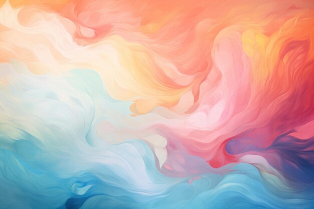 Sueños giratorios coloridos Fondo de nubes Neón Nubes de humo coloridas en un fondo oscuro Gradiente de fondo Brillo de neón Movimiento Gota de color en el agua Generado por Ai