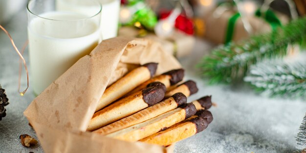 süß gebackene Weihnachtsgebäck Brötchen Dessert Keks leckeren festlichen Kuchen