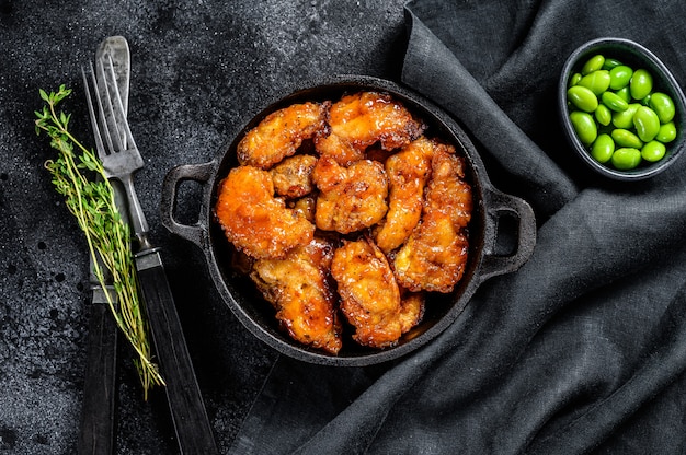 Süß-saures Huhn mit Bohnen Edamame