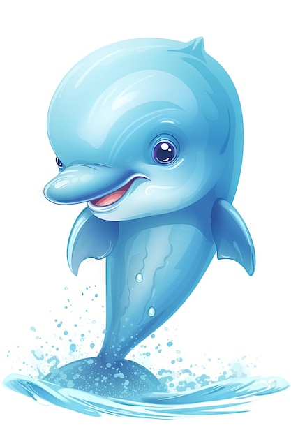 Süße Baby-Delphin-Illustration