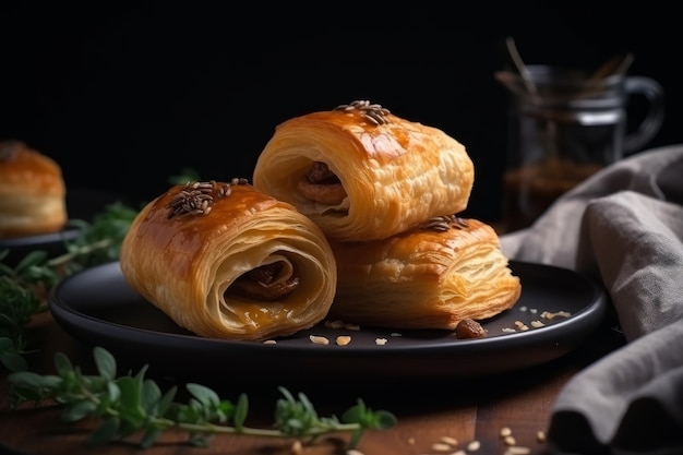 Süße Brötchen Essen Kuchen Generieren Sie Ai