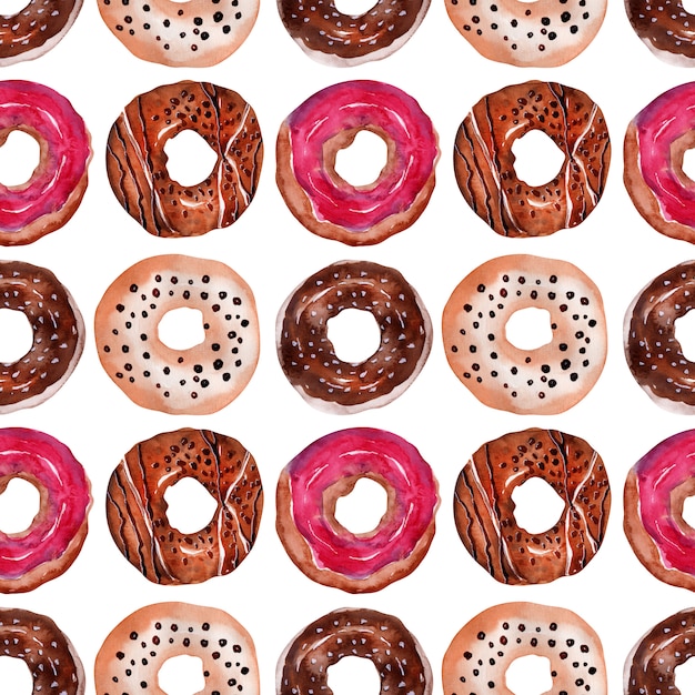Süße Donuts mit Streuseln und Zuckerguss