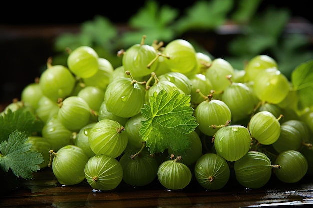 Süße grüne Stachelbeeren