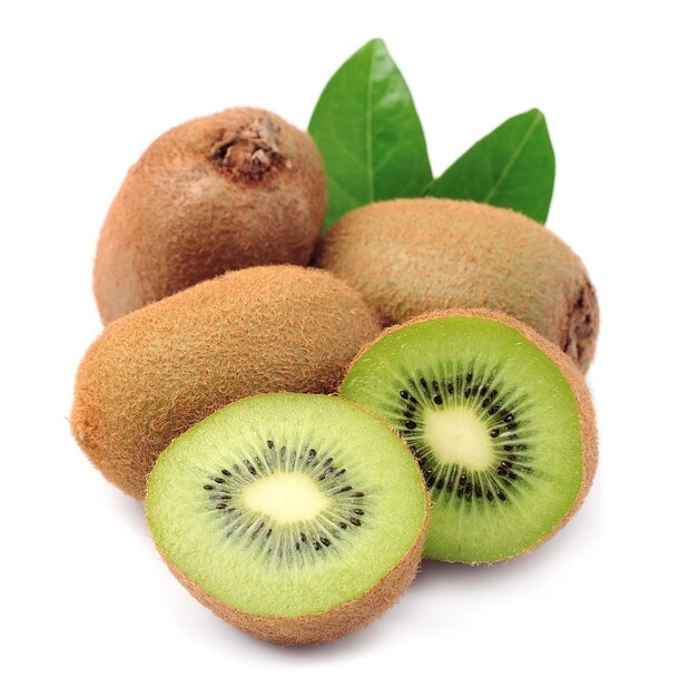 Süße Kiwi auf Weiß