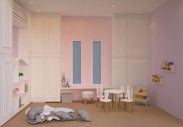 Süße und tolle Innenarchitektur für Kinderspielzimmer